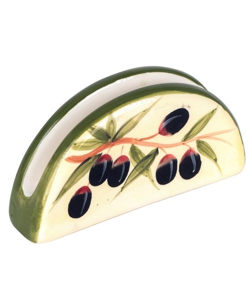 Signes Grimalt  By Sigris - Servilletero con aceitunas  Cocina | Utensilios Blanco - 8x3x14 cm