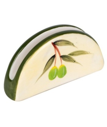 Signes Grimalt  By Sigris - Servilletero con aceitunas  Cocina | Utensilios Blanco - 8x3x14 cm