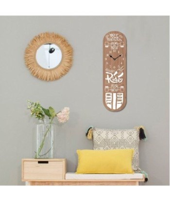 Signes Grimalt  By Sigris - Reloj Pared Tabla Surf  Adorno Pared | Relojes Marrón - 70x4x20 cm