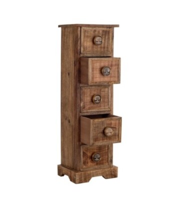Signes Grimalt  By Sigris - Cajonero robusto 5 Cajones  Muebles | Mueble Auxiliar Marrón - 76x20x24 cm