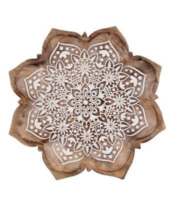 ORIGEN Home Decor - Plato mandala vaciabolsillos  Decoracion | Bandejas Marrón - 4x22x22 cm