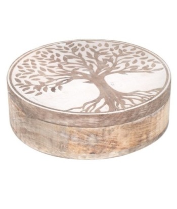 ORIGEN Home Decor - Caja Árbol Vida  Decoracion | Cajas Y Joyeros Marrón - 6x20x20 cm