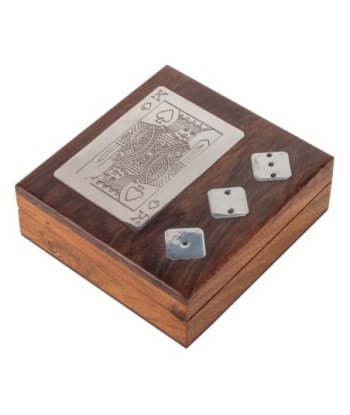 ORIGEN Home Decor Caja Para Cartas Y Dados Juegos Marrón Cuadrado 4x12x13cm