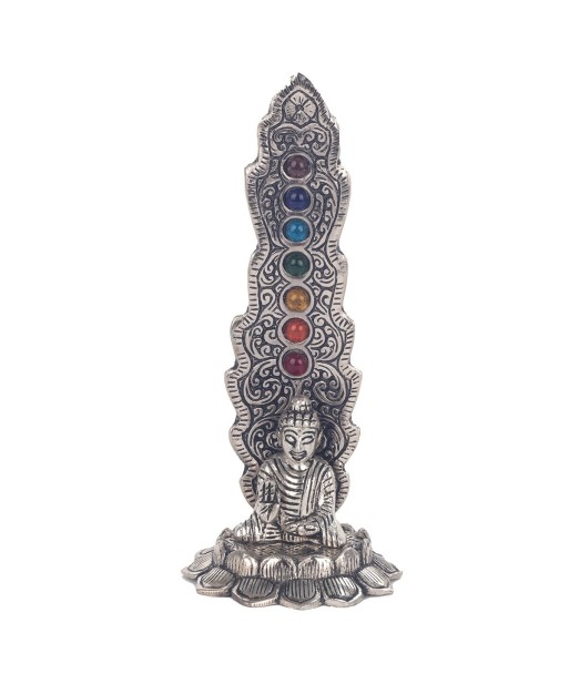 Signes Grimalt  By Sigris - Apoyador Incieso Buda  Regalo | Complementos Natura Plateado - 40x10x40 cm