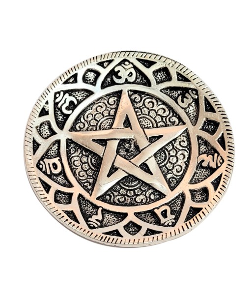 Signes Grimalt  By Sigris - Apoyador Incienso Estrella  Regalo | Complementos Natura Plateado - 0x11x11 cm
