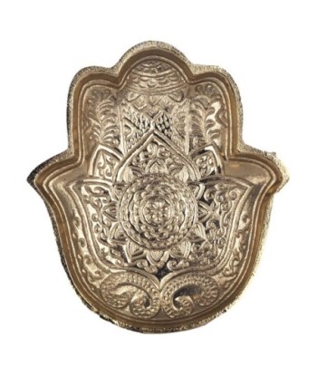 ORIGEN Home Decor - Plato mano fatima  Regalo | Complementos Natura Dorado - 2x18x20 cm