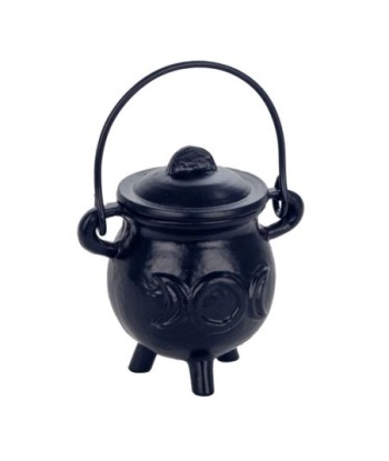 ORIGEN Home Decor - Caldera de hierro fundido  Regalo | Complementos Natura Negro - 10x8x11 cm