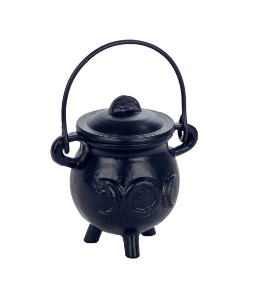 ORIGEN Home Decor - Caldera de hierro fundido  Regalo | Complementos Natura Negro - 10x8x11 cm