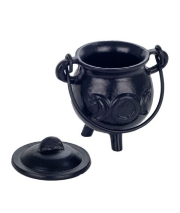 ORIGEN Home Decor - Caldera de hierro fundido  Regalo | Complementos Natura Negro - 10x8x11 cm