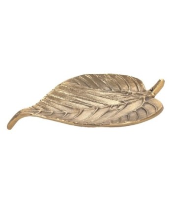 ORIGEN Home Decor - Apoyador incienso hoja  Regalo | Complementos Natura Dorado - 2x12x21 cm