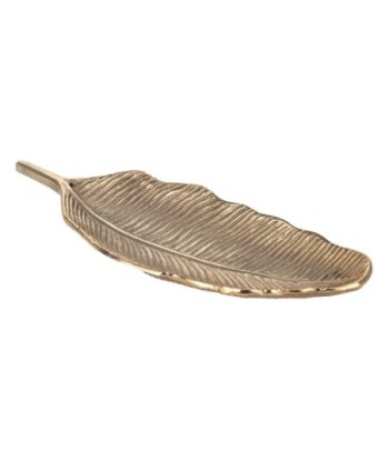 ORIGEN Home Decor - Apoyador incienso hoja  Regalo | Complementos Natura Dorado - 2x9x26 cm