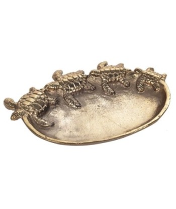 ORIGEN Home Decor - Plato tortuga vaciabolsillos  Decoracion | Bandejas Dorado - 2x16x22 cm