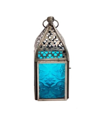 Signes Grimalt  By Sigris - Farol Candelabro  Decoracion | Jarrones Y Portavelas Azul - 15x6x6 cm