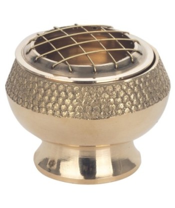 Signes Grimalt  By Sigris - Quemador aceite incieso  Regalo | Complementos Natura Dorado - 5x7x7 cm