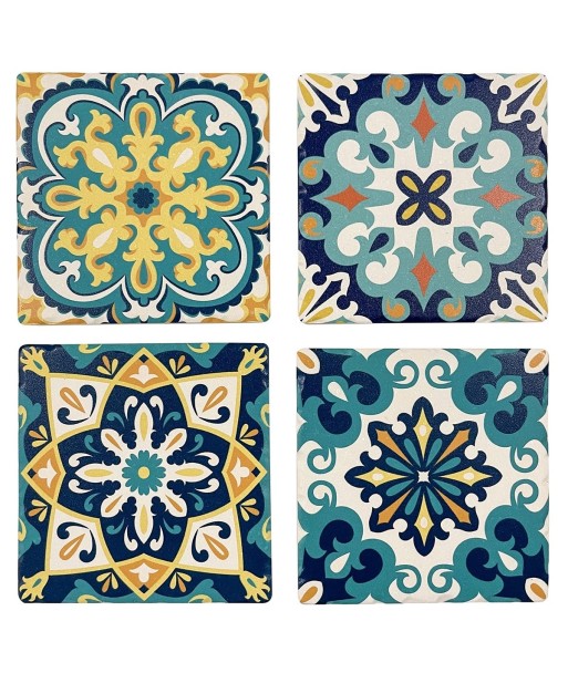 Signes Grimalt  By Sigris - Posavasos hidraulico Pack 4 Unidades Cocina | Posavasos Azul - 0x11x11 cm