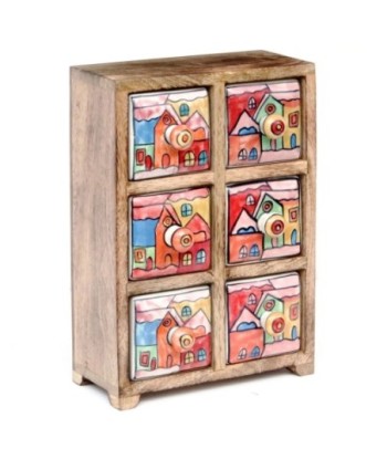 Signes Grimalt  By Sigris - Especiero con 6 Cajones  Decoracion | Cajas Y Joyeros Marrón - 28x11x19 cm