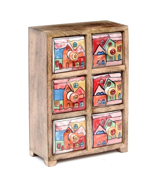 Signes Grimalt  By Sigris - Especiero con 6 Cajones  Decoracion | Cajas Y Joyeros Marrón - 28x11x19 cm