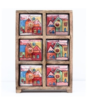 Signes Grimalt  By Sigris - Especiero con 6 Cajones  Decoracion | Cajas Y Joyeros Marrón - 28x11x19 cm