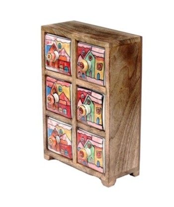 Signes Grimalt  By Sigris - Especiero con 6 Cajones  Decoracion | Cajas Y Joyeros Marrón - 28x11x19 cm