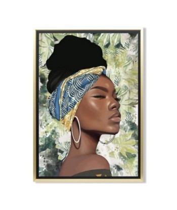 Signes Grimalt By SIGRIS - Cuadro Mujer Africana Verde de Pintura | Cuadro Cuadros Decoracion Salon Cuadros Para