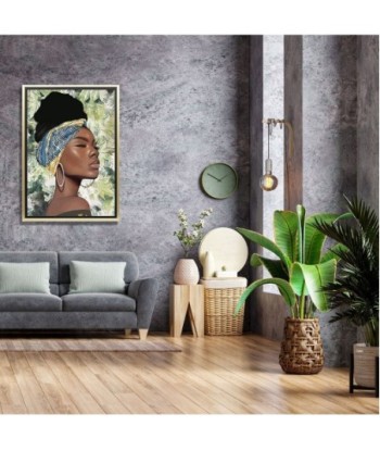 Signes Grimalt By SIGRIS - Cuadro Mujer Africana Verde de Pintura | Cuadro Cuadros Decoracion Salon Cuadros Para