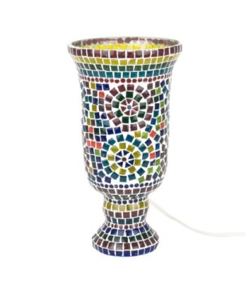 Signes Grimalt By SIGRIS - Lampara Marroquí Sobremesa Multicolor de Cristal Vidrio | Lámpara de Sobremesa Lampara