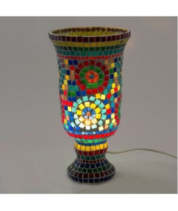 Signes Grimalt By SIGRIS - Lampara Marroquí Sobremesa Multicolor de Cristal Vidrio | Lámpara de Sobremesa Lampara