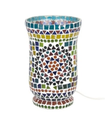 Signes Grimalt By SIGRIS - Lampara Marroquí Sobremesa Multicolor de Cristal Vidrio | Lámpara de Sobremesa Lampara