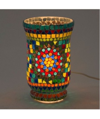 Signes Grimalt By SIGRIS - Lampara Marroquí Sobremesa Multicolor de Cristal Vidrio | Lámpara de Sobremesa Lampara
