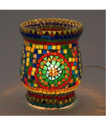 Signes Grimalt By SIGRIS - Lampara Marroquí Sobremesa Multicolor de Cristal Vidrio | Lámpara de Sobremesa Lampara
