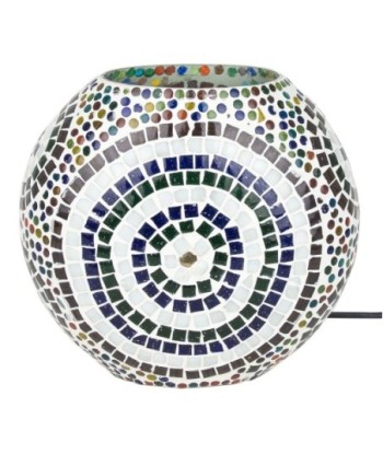 Signes Grimalt By SIGRIS - Lampara Marroquí Sobremesa Azul de Cristal Vidrio | Lámpara de Sobremesa Lampara Mesa