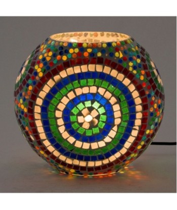 Signes Grimalt By SIGRIS - Lampara Marroquí Sobremesa Azul de Cristal Vidrio | Lámpara de Sobremesa Lampara Mesa