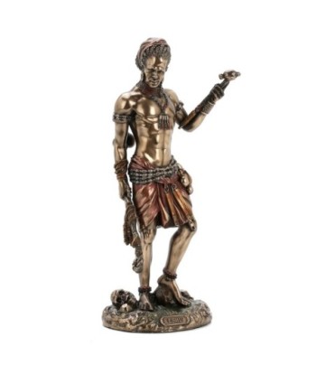 By Sigris - Figura Dios Eshu Yoruba Dorado de Resina | Figura de Persona Figuras De Resina Para Jardin Figura