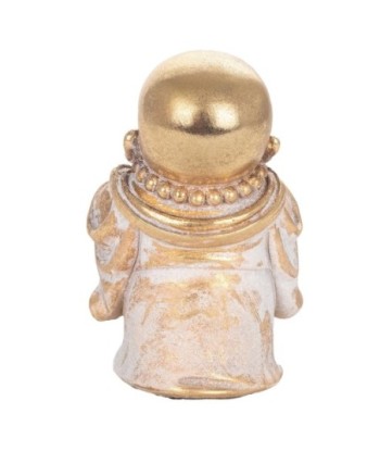 Signes Grimalt By SIGRIS - Figura Monje con Cuenco Dorado de Resina | Figura de Buda Figuras De Resina Para Jardin