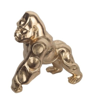 Signes Grimalt By SIGRIS - Figura Gorila Dorado de Resina | Figura de Gorila Figuras De Resina Para Jardin Figura