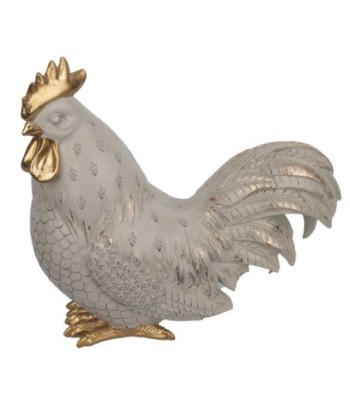 Signes Grimalt By SIGRIS - Figura Gallo Blanco de Resina | Figura de Gallina Figuras De Resina Para Jardin Figura