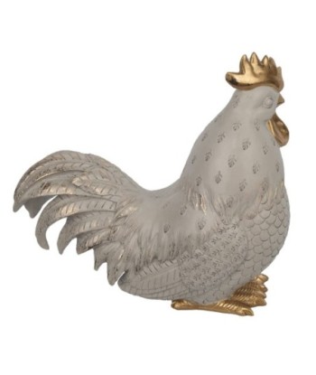 Signes Grimalt By SIGRIS - Figura Gallo Blanco de Resina | Figura de Gallina Figuras De Resina Para Jardin Figura