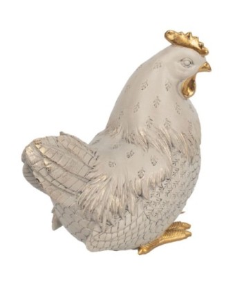 Signes Grimalt By SIGRIS - Figura Gallo Blanco de Resina | Figura de Gallina Figuras De Resina Para Jardin Figura