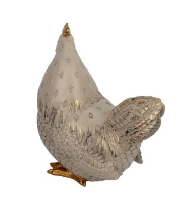Signes Grimalt By SIGRIS - Figura Gallo Blanco de Resina | Figura de Gallina Figuras De Resina Para Jardin Figura