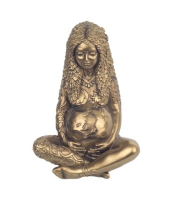 Signes Grimalt By SIGRIS - Mujer Sujetando La Tierra Dorado de Resina | Figura de Persona Figuras De Resina Para