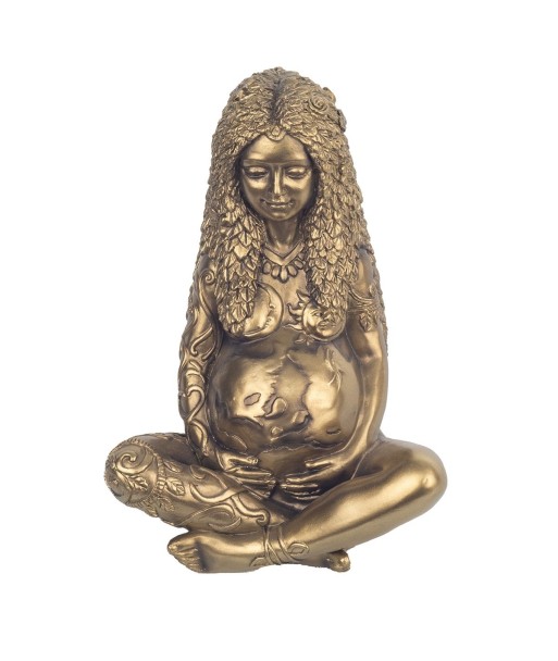 Signes Grimalt By SIGRIS - Mujer Sujetando La Tierra Dorado de Resina | Figura de Persona Figuras De Resina Para