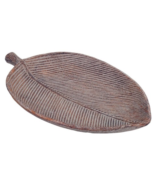 Signes Grimalt By SIGRIS - Plato Hoja Gris de Resina | Plato Decoracion Mesa Salon Decoracion Boho cm