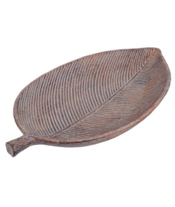 Signes Grimalt By SIGRIS - Plato Hoja Gris de Resina | Plato Decoracion Mesa Salon Decoracion Boho cm