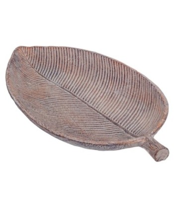 Signes Grimalt By SIGRIS - Plato Hoja Gris de Resina | Plato Decoracion Mesa Salon Decoracion Boho cm