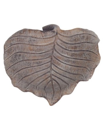 Signes Grimalt By SIGRIS - Plato Hoja Gris de Resina | Plato Decoracion Mesa Salon Decoracion Boho cm