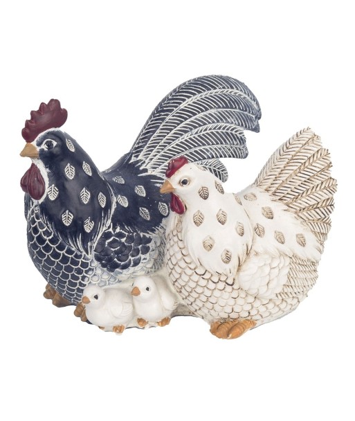 Signes Grimalt By SIGRIS - Figura Dos Gallinas Blanco de Resina | Figura de Gallina Figuras De Resina Para Jardin