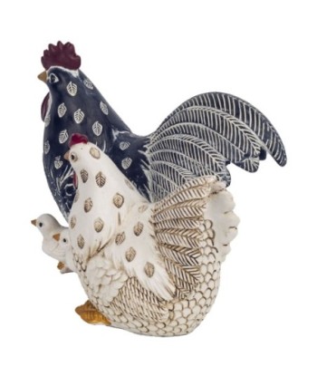 Signes Grimalt By SIGRIS - Figura Dos Gallinas Blanco de Resina | Figura de Gallina Figuras De Resina Para Jardin