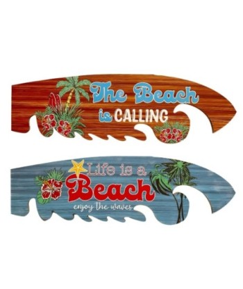 Adorno Pared Tabla Surf 2 Unidades - Decoración Original para Jardín y Exterior, Estilo Playero y Veraniego