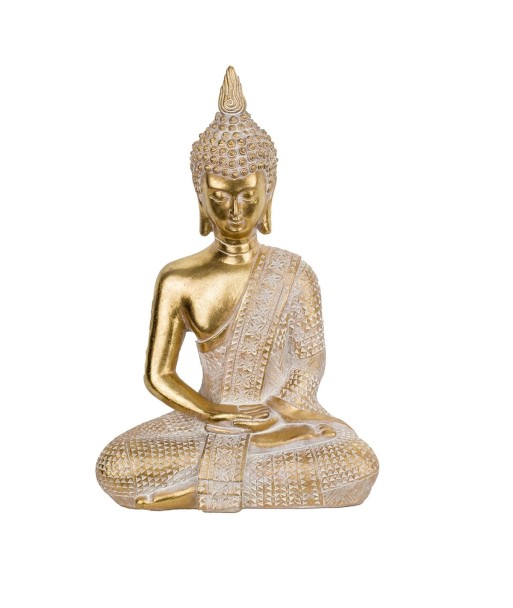 Signes Grimalt By SIGRIS - Figura Buda Meditando Dorado de Resina | Figura de Buda Figuras De Resina Para Jardin