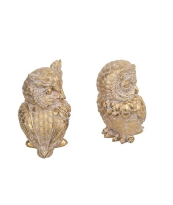 Signes Grimalt By SIGRIS - Figura Buho 2 Unidades Marrón de Resina | Figura de Búho Figuras De Resina Para Jardin
